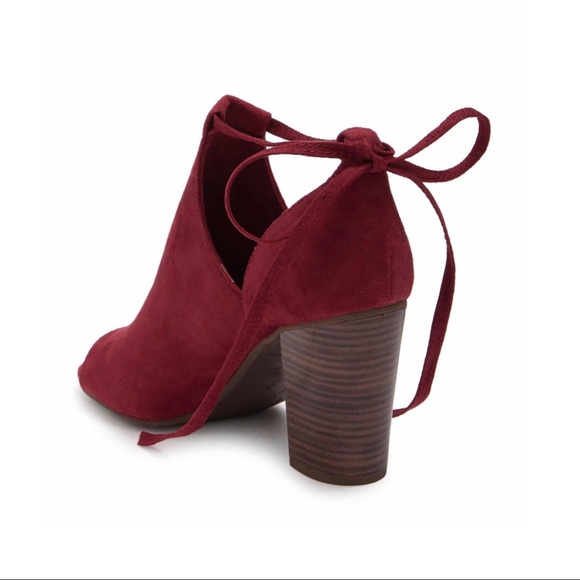 Vegan Block Heel Bootie in Brick - Picture 3 of 3